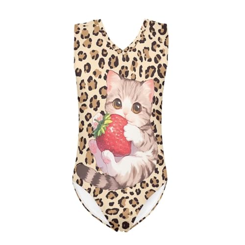 Image of Girls Bathing Suit Size 3-14 Swimsuits for Girls One-Piece Swimwear Summer V-Neck Sleeveless