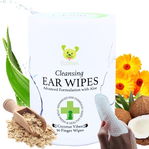 EcoBark Dog Ear Cleaner - Dog Ear Wipes with Finger ...