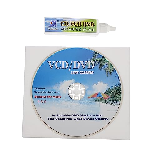 NUOBESTY 1Set CD Cleaning Brush Set Kit with Cleaning Disc for CD Vcd Enhance Sound Quality and Extend Player Lifespan Essential Equipment Cleaner