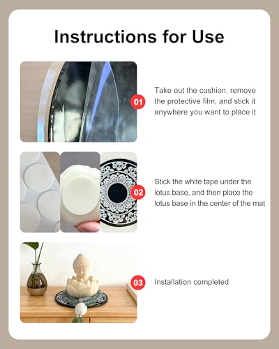 Conjunto de 4 Estatuas Pequeñas de Buda Blanco miniatura 5