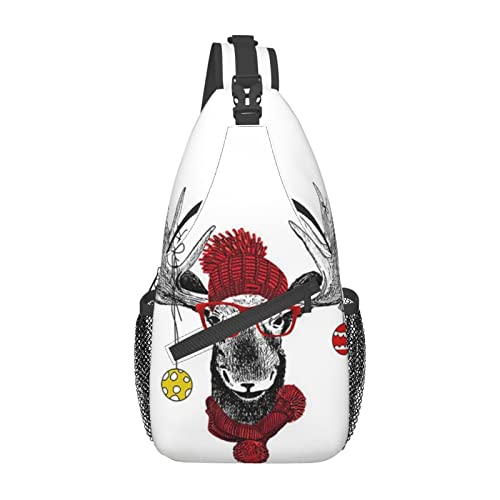 Sac à dos coq pour randonnée et camping avec motif cerf de Noël