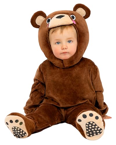 Funidelia Costume di Orso Bruno per neonato, Include tuta con...