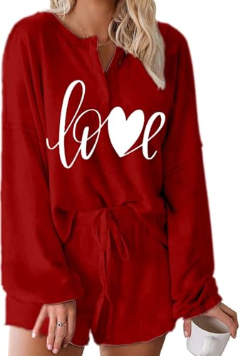 Image of Roshop Halloween Pajama Women's Pumpkin Matching Top & Shorts Loungewear Set
