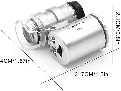 Diamond Tester Pen＋60X Mini Led Magnifying,High Accuracy Jewelry Diamond Tester Tool,Environmental Protection 9V Battery,Professional Diamond Selector For Novice&Expert,Thermal Conductivity Meter #TOP3