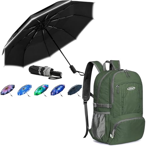 Mochila Ligera Impermeable 40L con Paraguas Compacto 42" miniatura 1