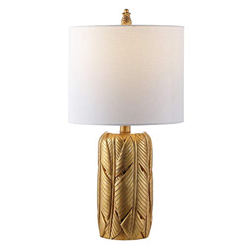 Safavieh Lighting Collection Wilsa Gold Leaf 23-inch Bedroom Living Room Home Office Desk Nightstand Table Lamp (LED Bulb Included)