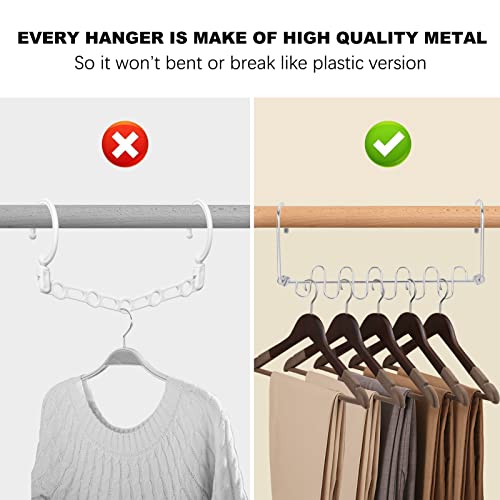 Www Metal Space Saving Hangers,2 Pack Closet Organizers And Storage Space Saving Multifunctional 360°Rotation Stainless Steel Clothes Hanger For Wardrobe Heavy Clothes, Shirts, Pants, Dresses #TOP2