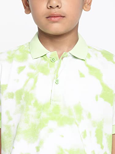 Image of Li'l Tomatoes Boys Cotton Pique Polo T-Shirt | Printed Half Sleeve Casual Summer Wear | Soft & Breathable Fabric | 7-16 Years