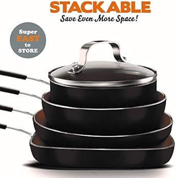 Gotham steel mini non stick stackmaster 5 piece cookware set Clearance