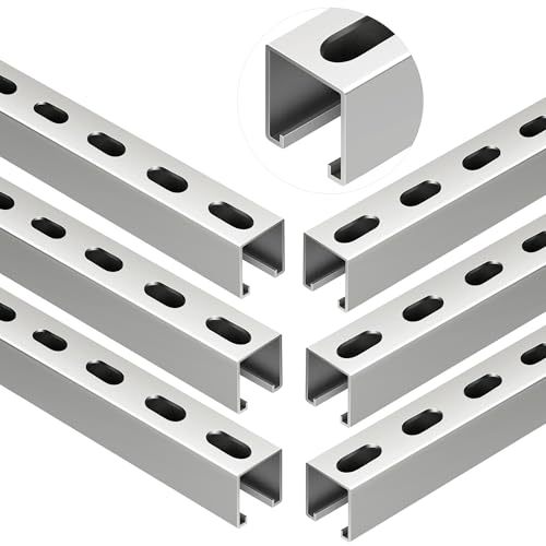 Strut Channel 1-5/8 Inch 4.76FT 12 Gauge 6 Pack