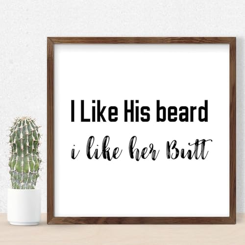 Panneau primitif bois I Like His Beard pour salle de bain