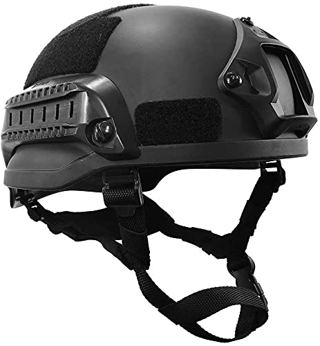 Airsoft Paintball Mich 2000 Tactical Helmet with NVG Bracket and Side Rails, CS Tactical Outdoor Protective Equipment