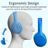 POWMEE P20 Kids Headphones for School, Kids/Teens/Boys/Girls with Safe 94dB Volume Limited, 3.5mm Jack Wired Cord Over-Ear for Fire Tablets/Travel/PC/Phones(Blue) — image 3