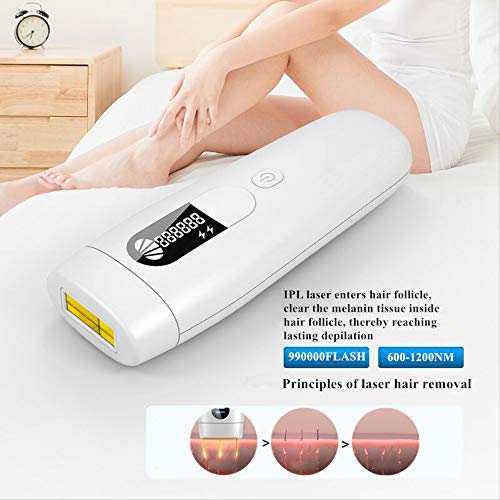 Épilateur laser IPL 990000 flashs permanent machine blanche corps