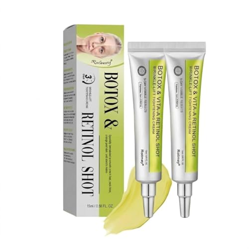 Retinol Facial Cream Set Vita-A Retinol Shot Wrinkle-Lift Tightening Cream Anti Aging Wrinkle Lift Tightening Moisturizer Pore Minimizing Skin Smoothing Cream for Fine Lines & All Skin Types(2 Pack)