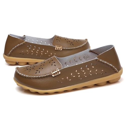 Womens Comfort Walking Cute Flat Loafer Ballet Flats Shoes Cute Penny Loafer Slip On Walking Driving Shoes with Diamond Eyelets2