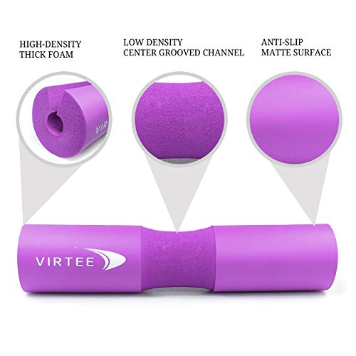 Virtee Barbell Pad For Squats, Lunges And Hip Thrusts - Weight Lifting Bar Cushion Pad Protector For Neck And Shoulder - Fit Standard And Olympic Bars #TOP1
