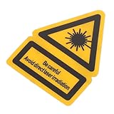 OKUMEYR 2stücke Warnaufkleber Für Laserwarnungen Caution Decals Für Sicherheitsbewusstsein Industrie Labor Und Klarer Hinweis Potenzielle Gefahren