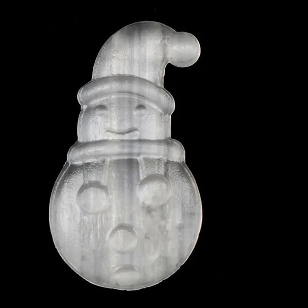 DPURPIWADY Crystal Selenite Christmas Tree Snowflake Elk Carved Statue Ornament Gift (Color : Snowman, Size 10pcs)