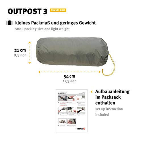 Wechsel Tunnelzelt Outpost für 3 Personen im Campingvergleich