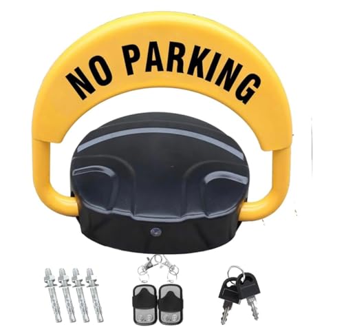 Automatic Remote Control Parking Lock Folding Parking Barrier Batteries Included 65ft(20m) Private Car Parking Latch Space Lock Parking Blocker for Home Business Office & Commercial Use