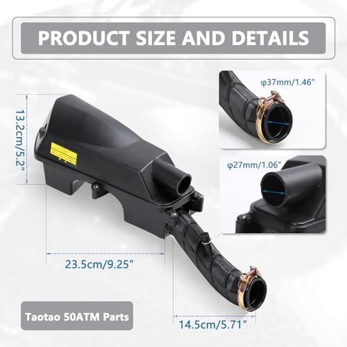 Image of Mokuo Motorcycle Air Filter Assembly in Robber Material Compatible with Chinese GY6 49cc 50cc Scooter Mopeds Taotao 50ATM Roketa JMstar Parts