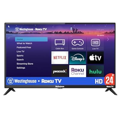 Westinghouse Roku TV - 24 Inch Smart Television, 720P LED HD with Wi-Fi Connectivity and Mobile App, Flat Screen Compatible with Apple Home Kit, Alexa and Google Assistant