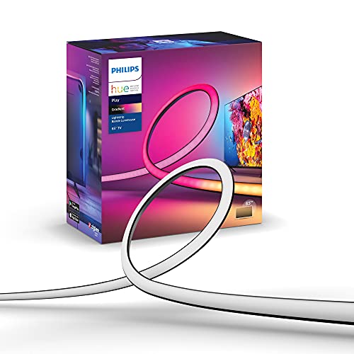 Philips Hue Gradient LightStrip 65" (Sync with TV, Music and Gaming), Hue Hub & Hue Sync Box Required