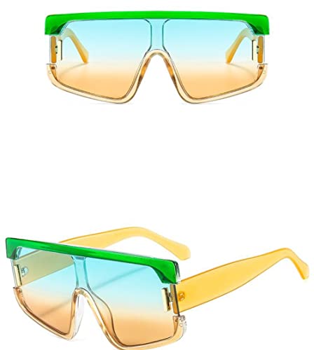 Lunettes de soleil carrées surdimensionnées verres transparents C2