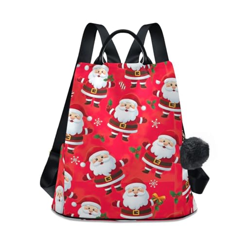 Sac à dos tendance pour femme multipoches avec poignée cuir rouge chic