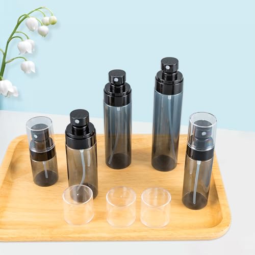 starfa lab Spray Bottle, 5 Pack Fine Mist Spray Bottle, Plastic Mini Spray Size Bottle Leak Proof for Travel Skincare Water Cosmetics Toners (30ml/60ml/80ml/100ml/120ml) - Image 6