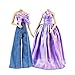 E-TING 2 Sets Doll's Dream Outfits: Shiny Glitzy Gala Purple Dress and Bell-Bottom Jeans Set for 11.5 Inch Girl Doll
