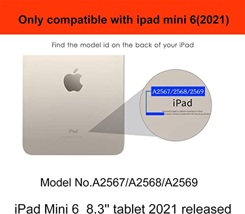 FANRTE iPad Mini 6th Generation Case 8.3 Inch 2021, Premium PU Leather Folio Stand Smart Protective Cover - Image 2