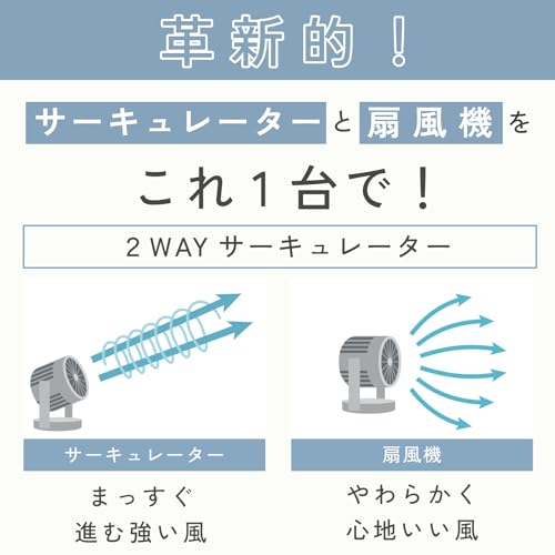象印マホービン 2WAYサーキュレーター 30畳 大風量 扇風機モード搭載 リモコンつき グレー RC-AA30-HA