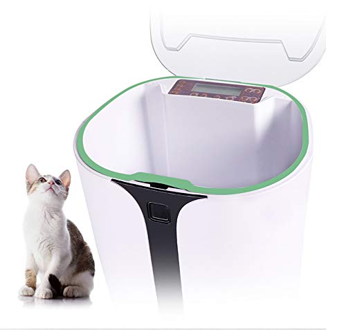BinetGo-7L-Automatic-Cat-Feeder-with-Timer-Schedule-Feature-Cat-Food-Dispenser-with-Portion-Control-and-Voice-Recorder-for-Healthy-Feeding-4-Meals-a-Day-7L-White