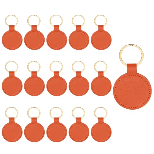 Porte-clés vierges pour collier de chien et chat : étiquettes orange de 50mm