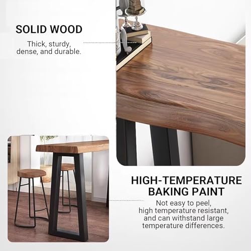 Table d'appoint étroite industrielle bois massif pour optimiser les espaces