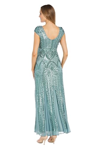 Image of Elegant Mini Cocktail Dress W /Sheer Rhinestone Balloon Sleeves