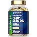 Price comparison product image Hemp Seed Oil Capsules High Strength | 180 Softgels | 3000mg | Cold Pressed Supplement with Omega 3 6 and 9 | by Horbaach