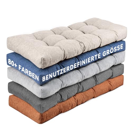 ROFIELTY Benutzerdefinierte Bankauflage, Dicke Fenster Sitzkissen Seide Memory Foam, Anti-Rutsch Getuftet Klavier Bank/Sofa Sitzauflagen, Indoor/Outdoor Patio Bankkissen