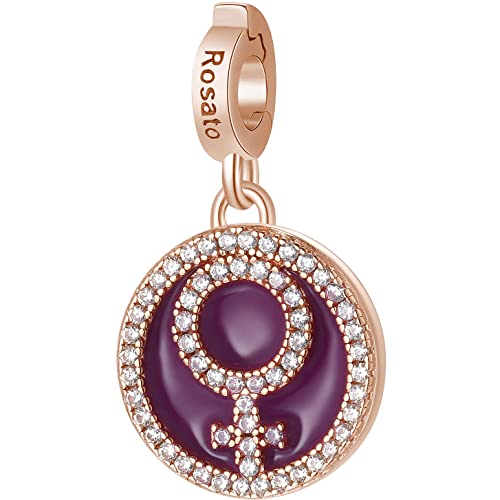 Charm Rosato RZLE037 en plata esterlina con acabado artesanal de joyería fina