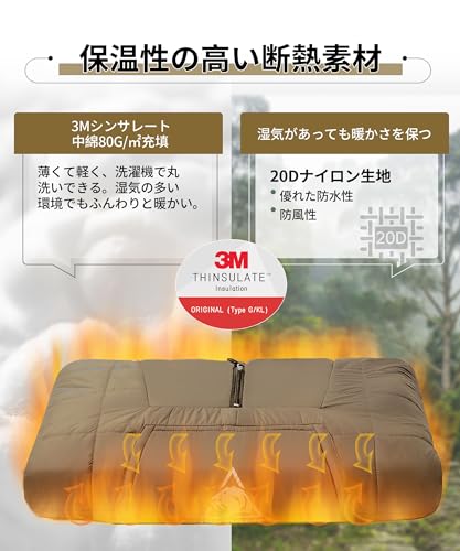 ONETIGRIS キャンプ用ブランケット ブラウン