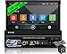 CAMECHO Android 10.0 Radio Coche Bluetooth 7 Pulgadas Pantalla Universal 1 DIN Radio GPS, Autoradio 1 DIN con WiFi/Navegador/Mandos Volantes/RDS/USB/TF/Subwoofer/Mirror Link