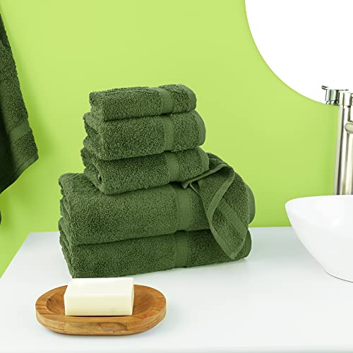 Chakir Turkish Linens Luxury Spa And Hotel Quality Premium Turkish Cotton 6-Piece Towel Set (2 X Bath Towels, 2 X Hand Towels, 2 X Washcloths) #TOP1