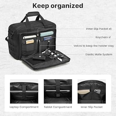 G4Free 17.3 Inch Laptop Messenger Bag for Men, 3-in-1 Backpack for Travel Work Weekender, Large Tactical Shoulder Bag
