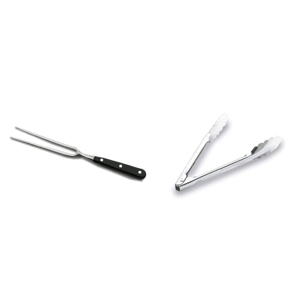 Pince de service & fourchette Lacor 24 cm en inox pour retourner et servir sans abîmer
