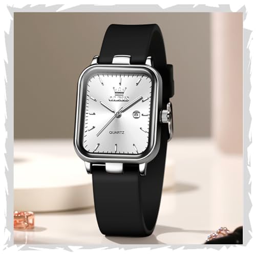 Image of OLEVS Watch for Women Analog Quartz Original Womens Watch Fashion Ultra Thin Minimalist Silicone Strap Waterproof Slim Watches for Ladies