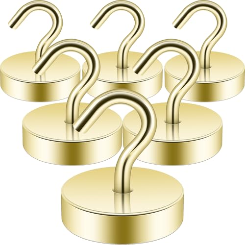 Neosmuk Magnetic Hooks Steel Tube Design for Cruise,80lb+ Gold,6 Pack