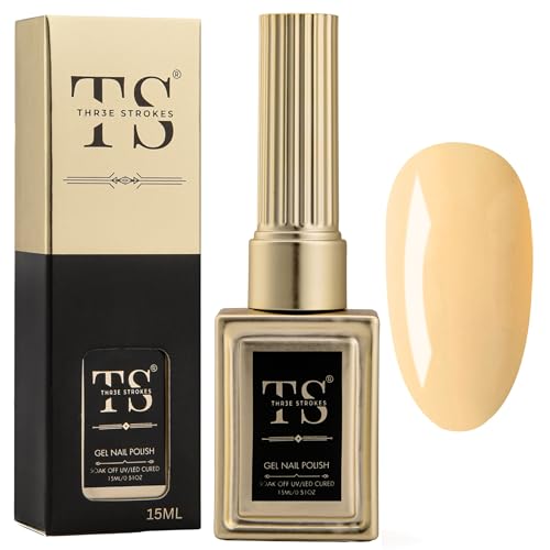 Image of THR3E STROKES Professional UV Gel Nail Polish, HEMA-FREE Lasts Upto 21 Days, Super Glossy Finish, Non-Chipping, Non-Smudging, Quick Drying Nail Polish,15 ml (8, 15ML)