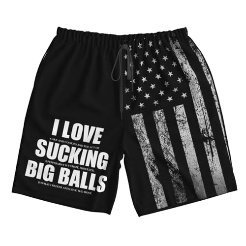 I Love Sucking Big Balls Swim Trunks Hawaiian Beach Short Quick Dry Board Shorts Fit Swimsuit Bathing Suit2